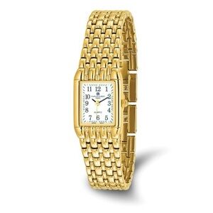 Women’s Charles Hubert Gold-Finish White Dial Quartz Watch | Gift Boxed